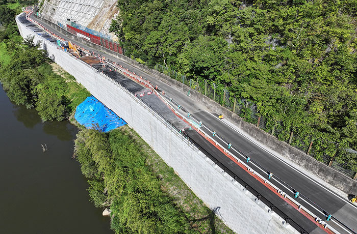 画像：丸森道路改良工事